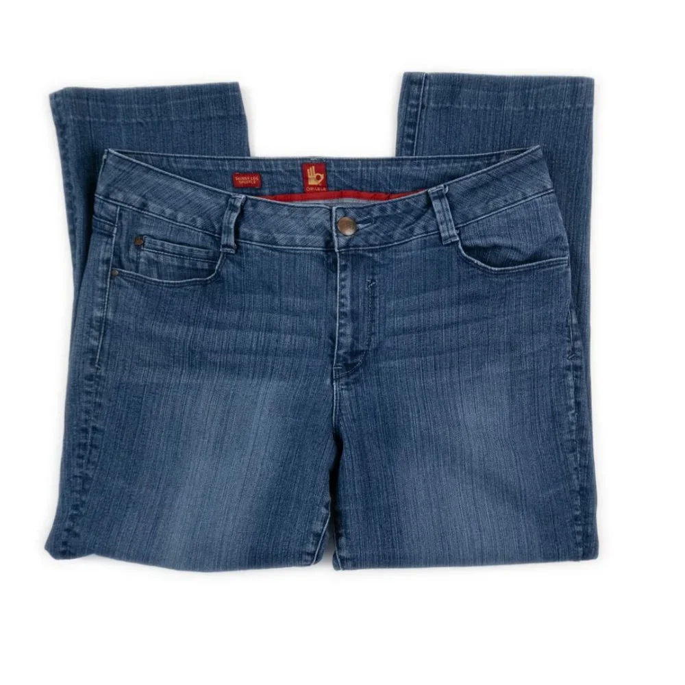 Sasson Jeans Women's Dark Blue Cropped Ankle Jeans 16